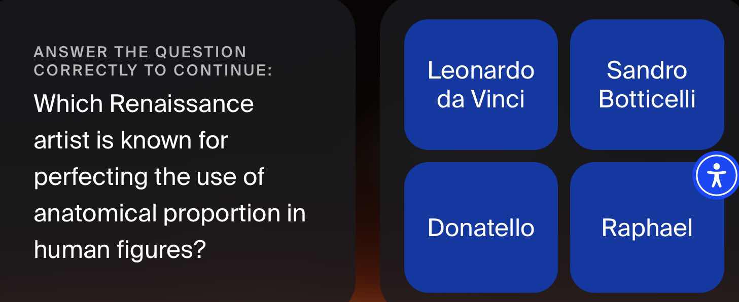 answer the question correctly to continue: which renaissance artist is …