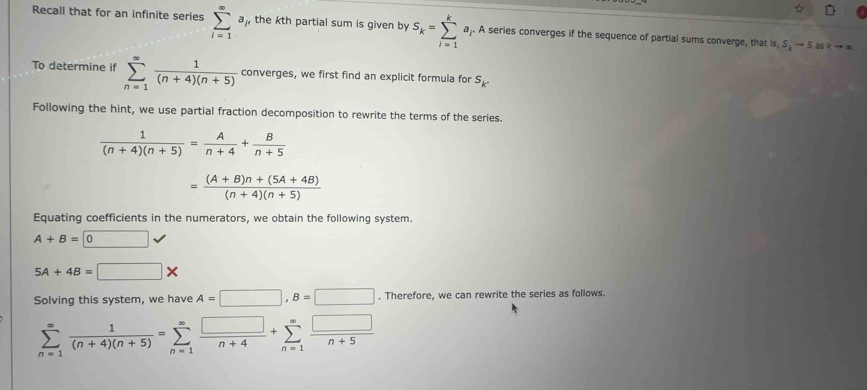 recall that for an infinite series \\(\\sum_{i = 1}^{\\infty} a_i\\), t…