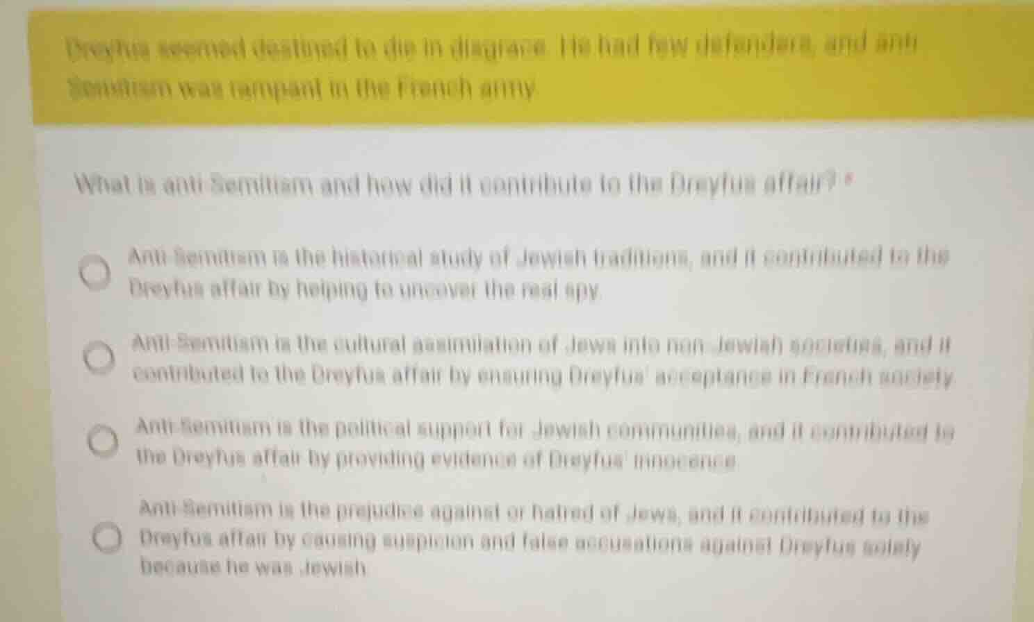 dreyfus seemed destined to die in disgrace. he had few defenders, and a…