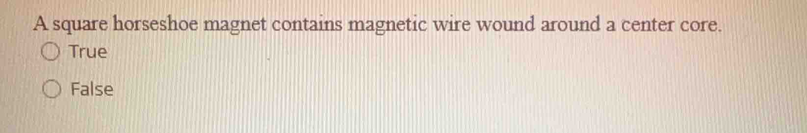 a square horseshoe magnet contains magnetic wire wound around a center …
