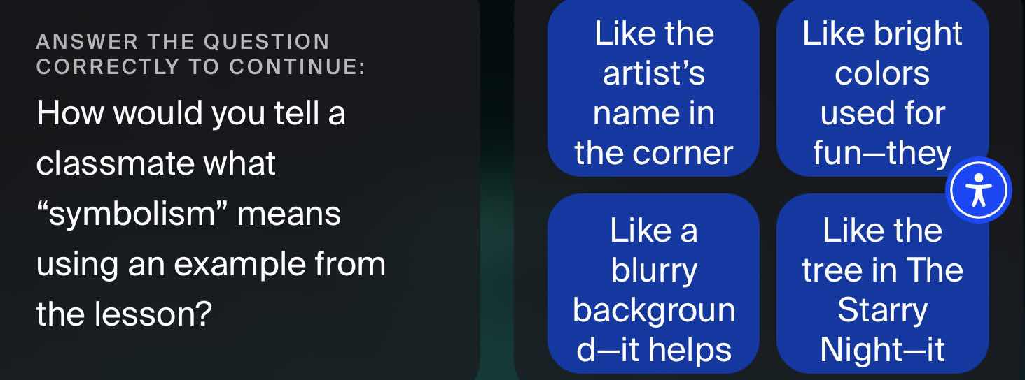 answer the question correctly to continue: how would you tell a classma…