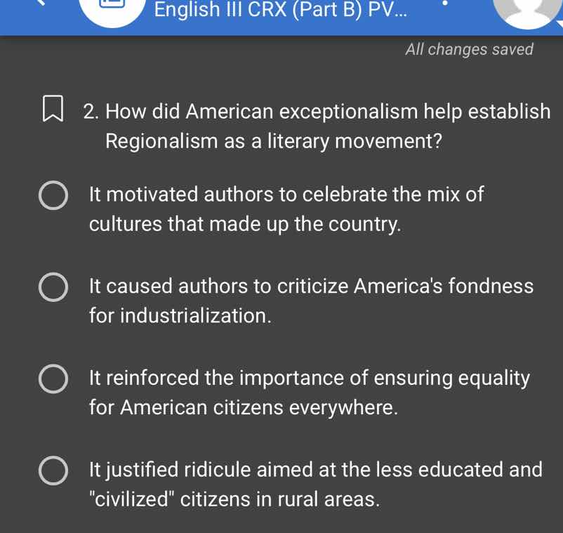 2. how did american exceptionalism help establish regionalism as a lite…