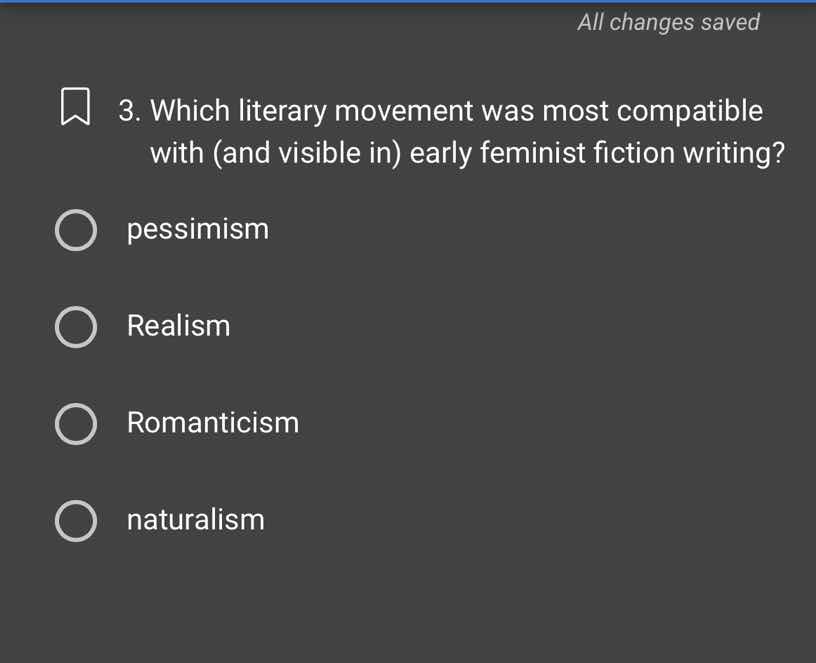 3. which literary movement was most compatible with (and visible in) ea…