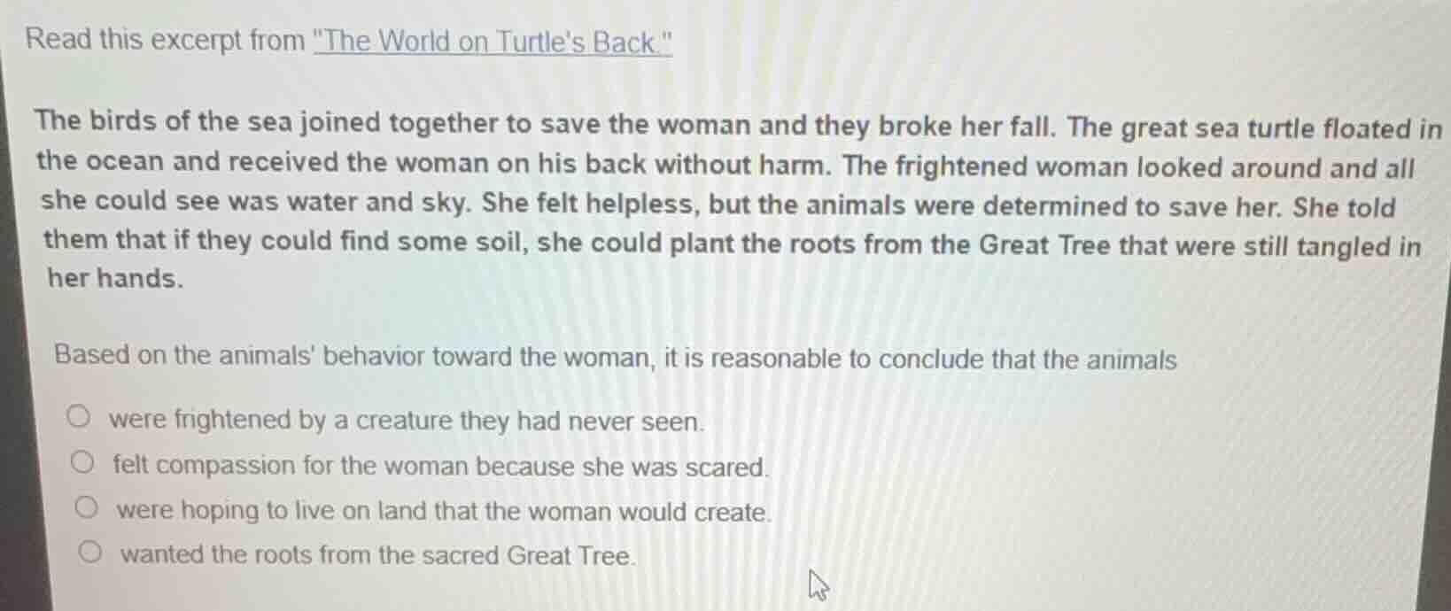 read this excerpt from \the world on turtles back.\ the birds of the se…