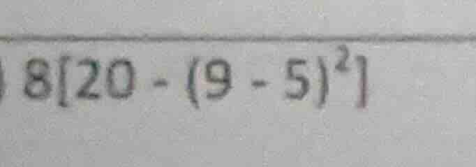 \\820 - (9 - 5)^2\\