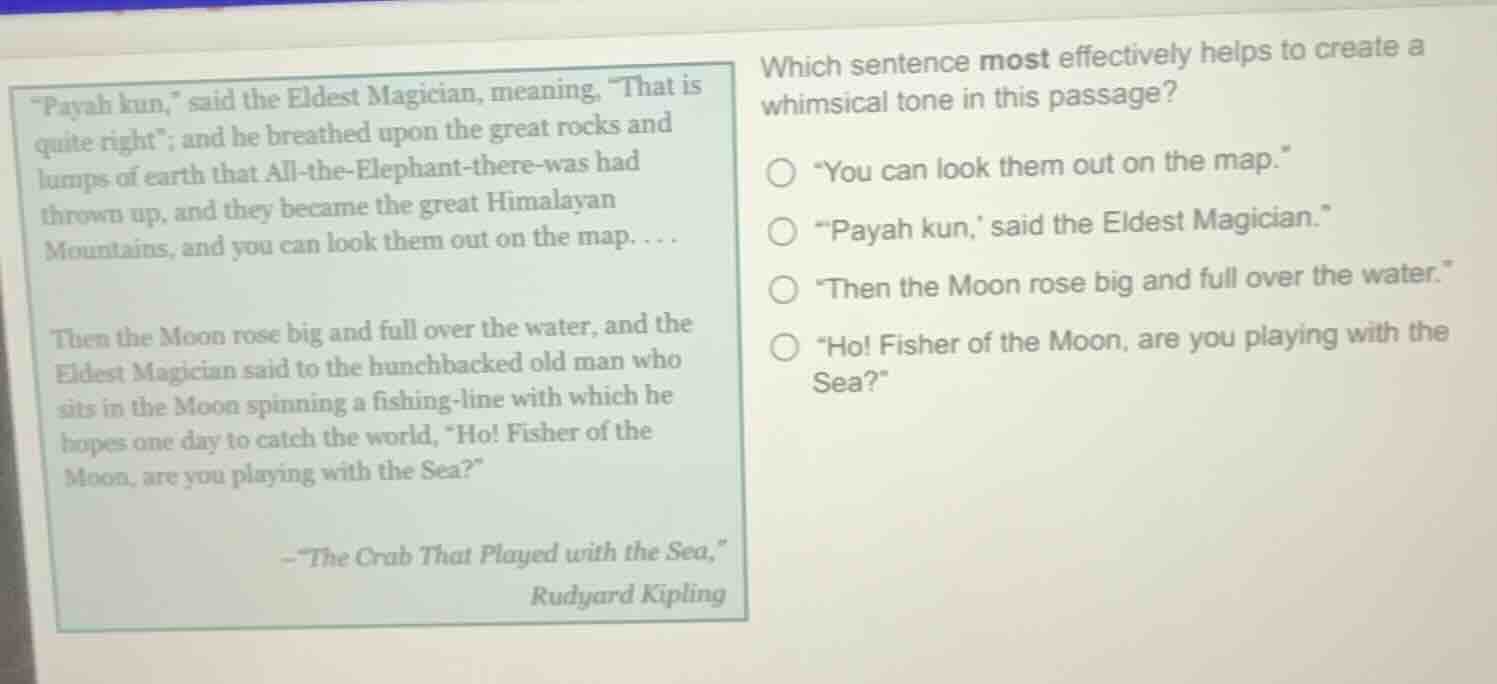 \payah kun,\ said the eldest magician, meaning, \that is quite right\; …