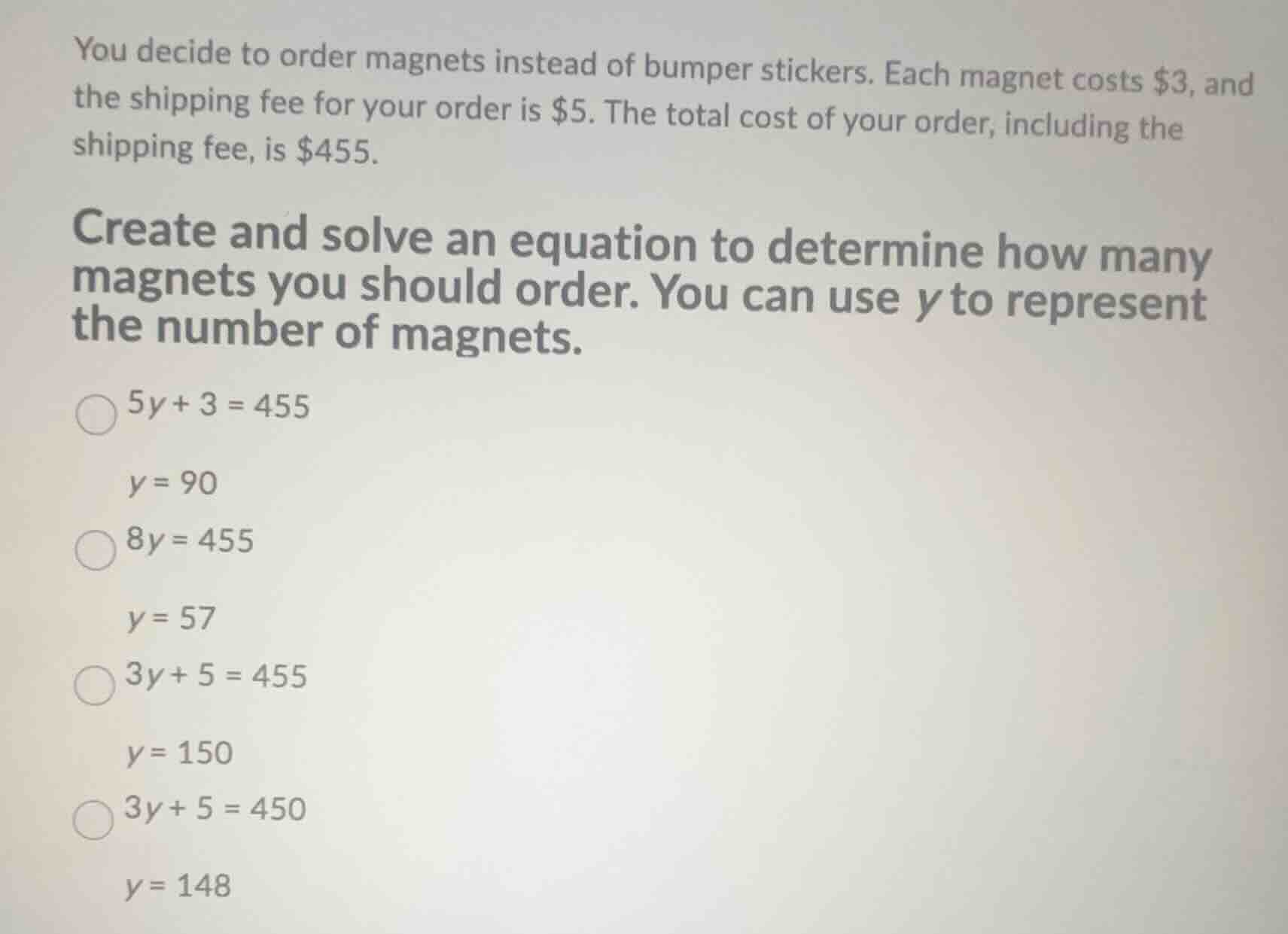you decide to order magnets instead of bumper stickers. each magnet cos…