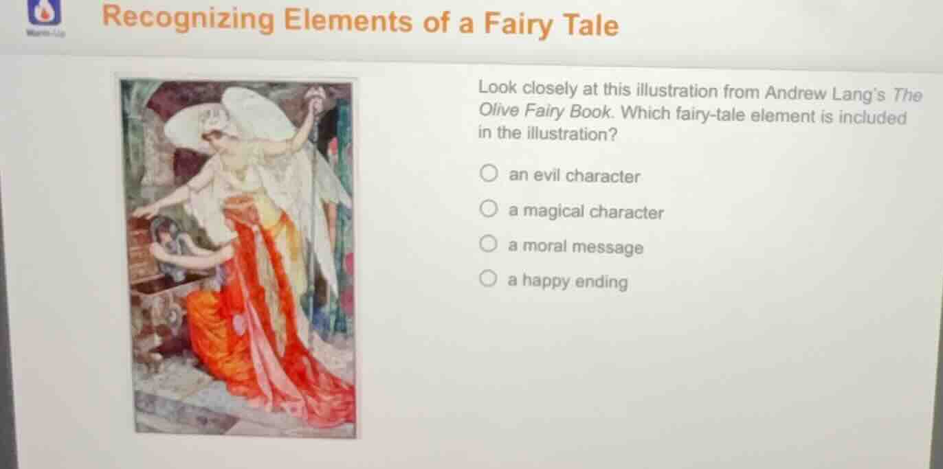 recognizing elements of a fairy tale look closely at this illustration …