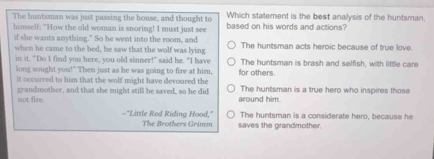 the huntsman was just passing the house, and thought to himself: \how t…