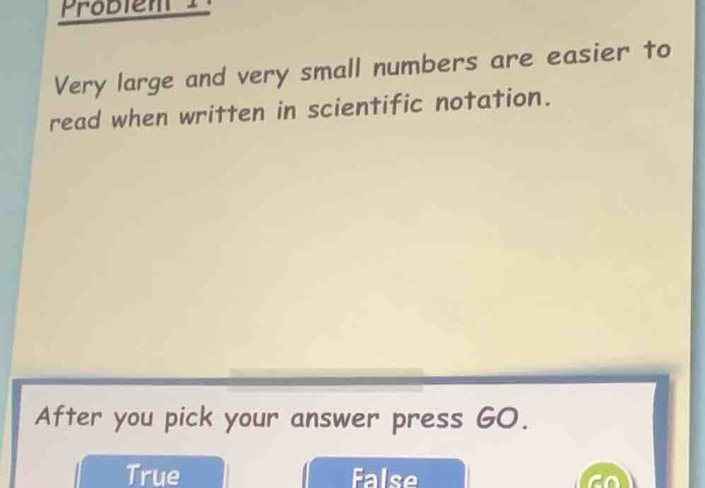 problem 1 very large and very small numbers are easier to read when wri…