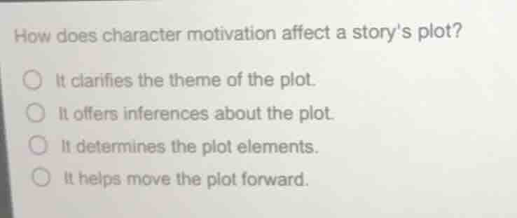 how does character motivation affect a storys plot? it clarifies the th…