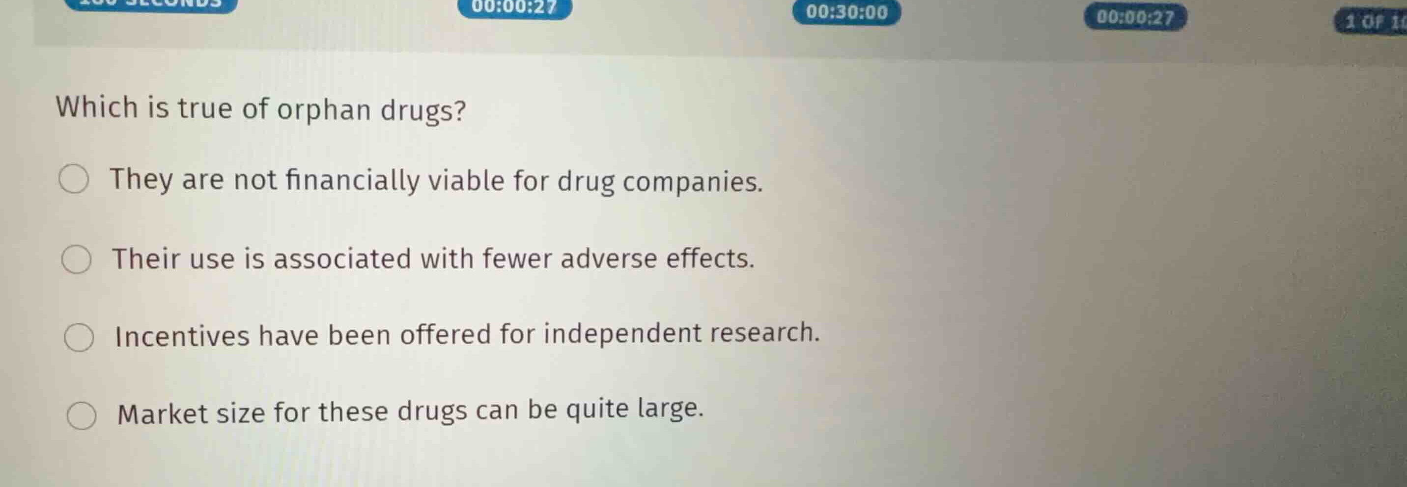 which is true of orphan drugs? they are not financially viable for drug…