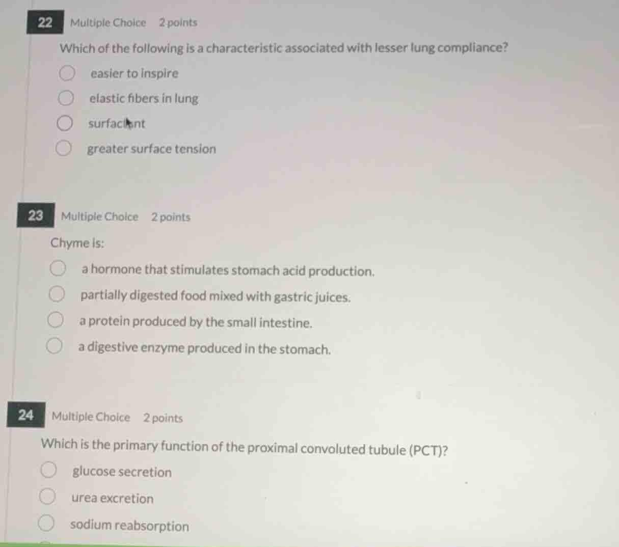 22 multiple choice 2 points which of the following is a characteristic …