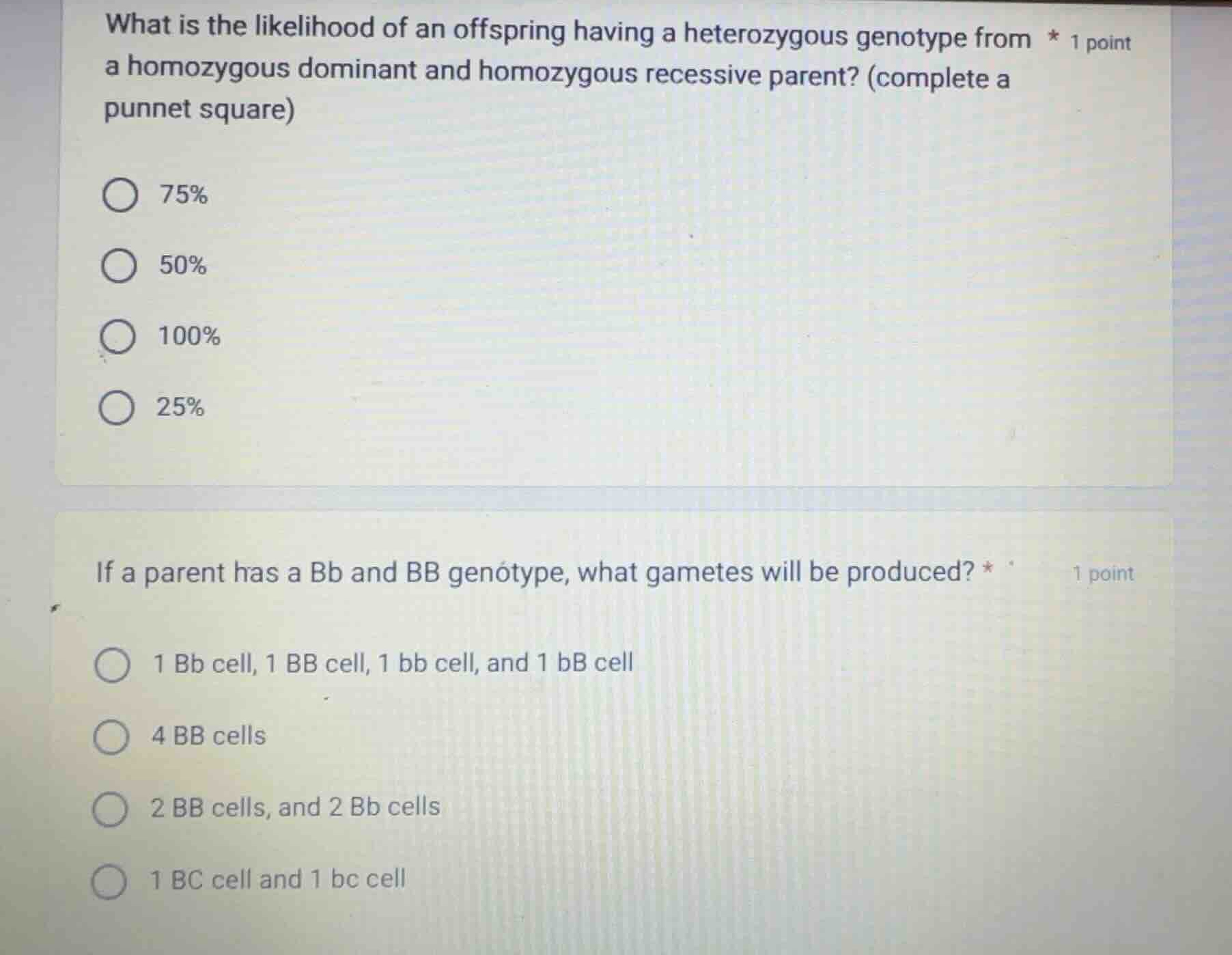 what is the likelihood of an offspring having a heterozygous genotype f…