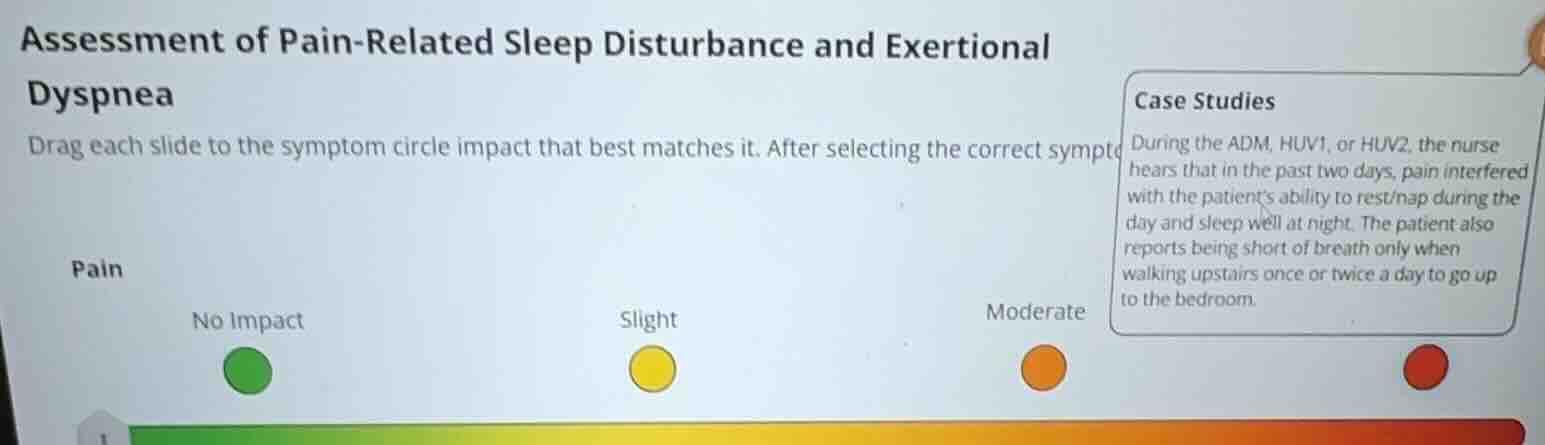 assessment of pain-related sleep disturbance and exertional dyspnea dra…