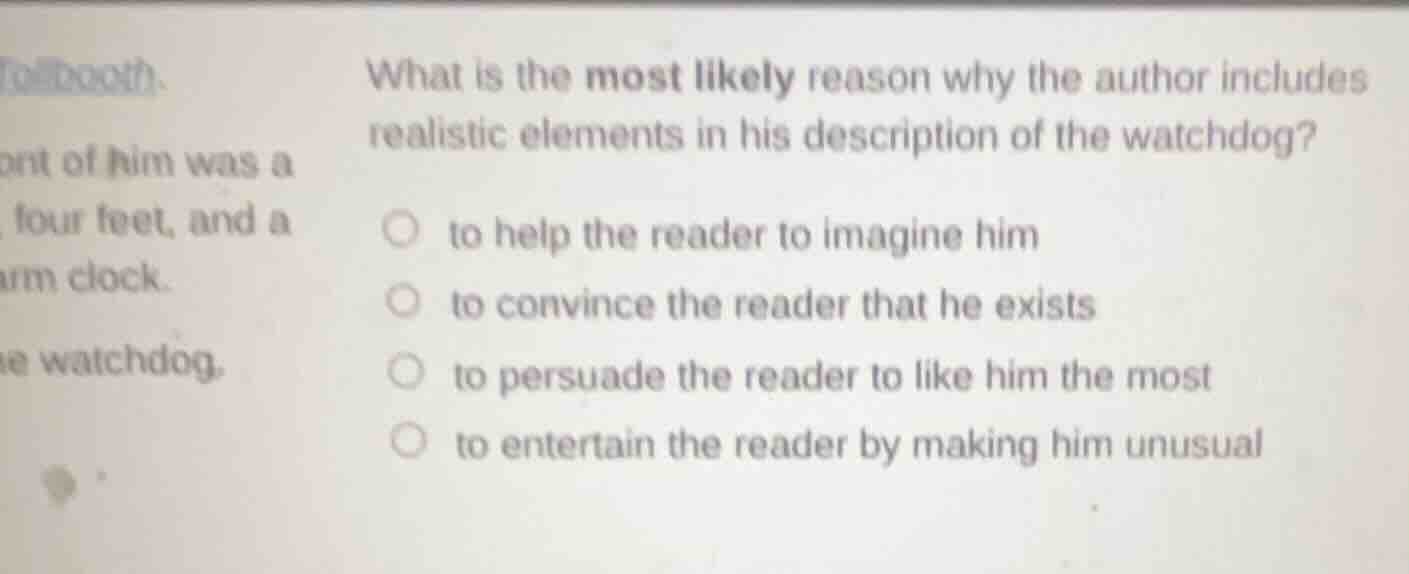 what is the most likely reason why the author includes realistic elemen…