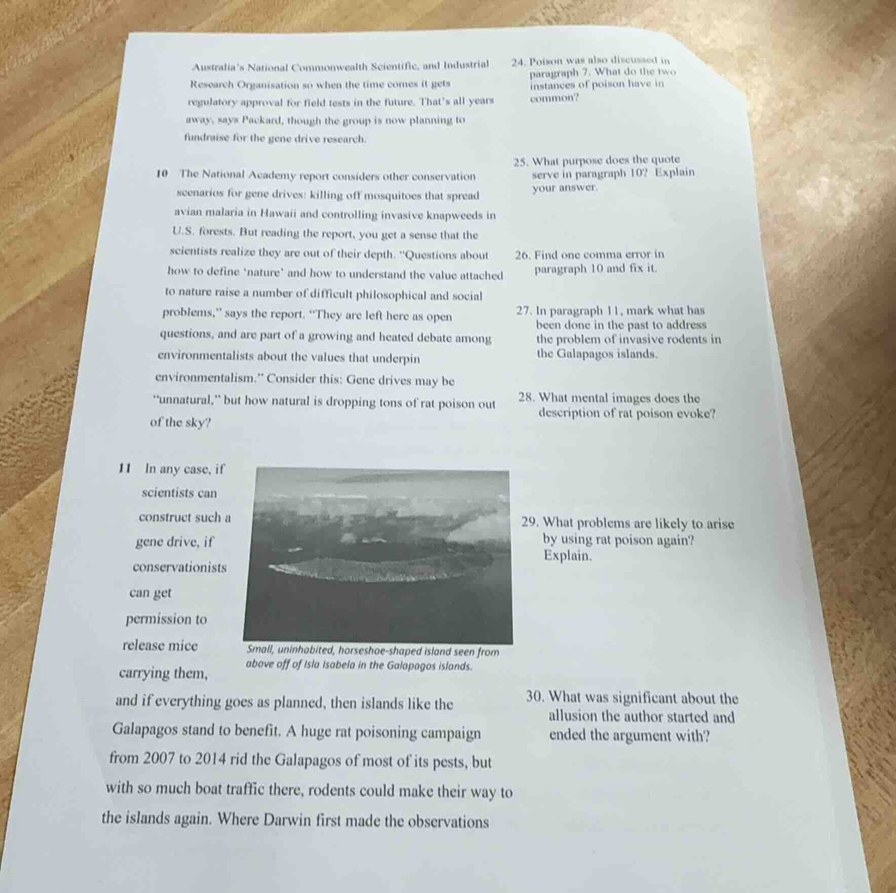 24. poison was also discussed in paragraph 7. what do the two instances…