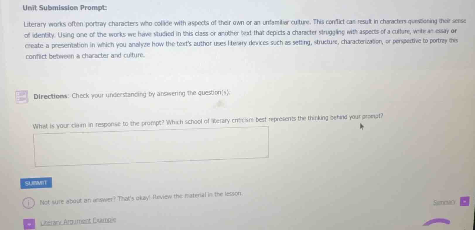 unit submission prompt: literary works often portray characters who col…