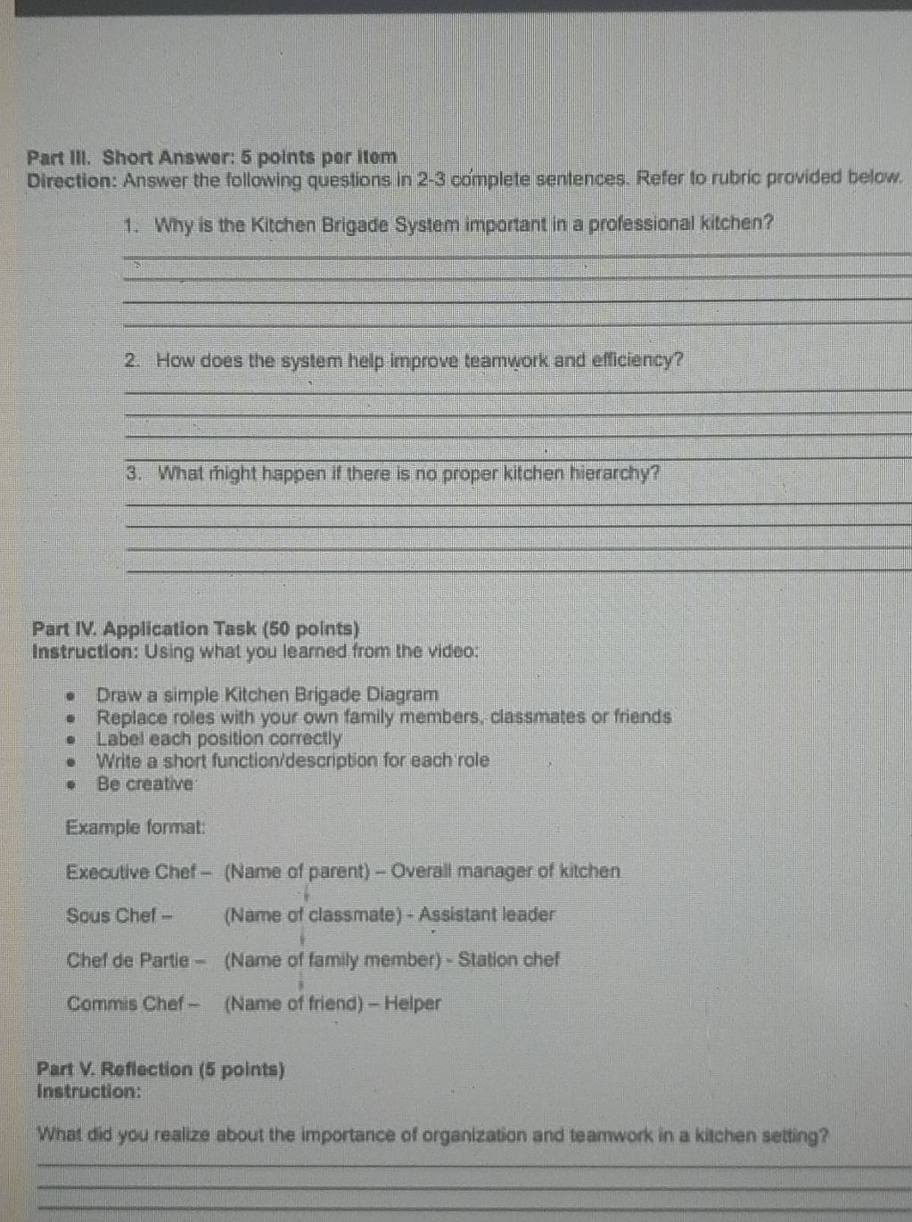 part iii. short answer: 5 points per item direction: answer the followi…