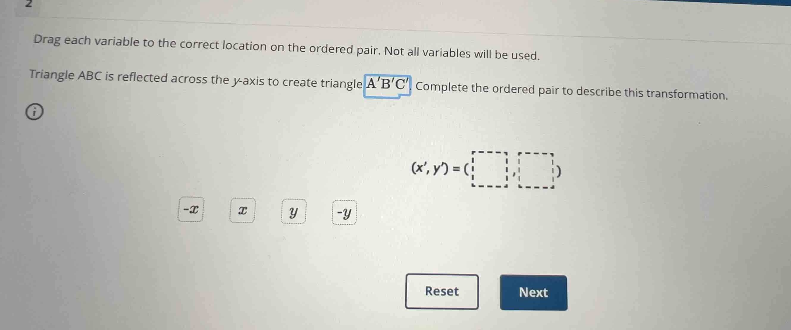 drag each variable to the correct location on the ordered pair. not all…