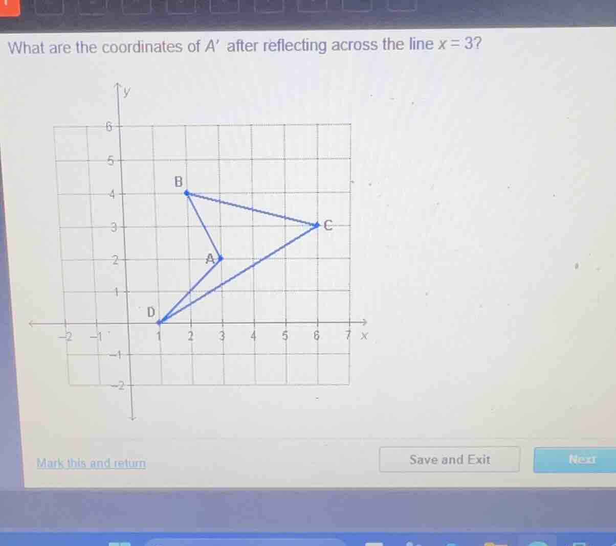 what are the coordinates of \\(a\\) after reflecting across the line \\…