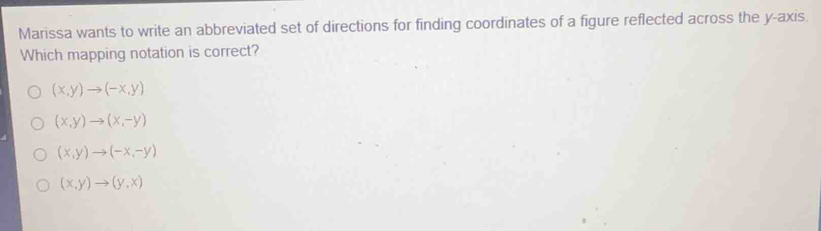 marissa wants to write an abbreviated set of directions for finding coo…