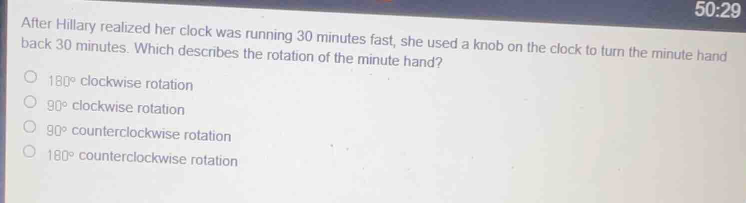 after hillary realized her clock was running 30 minutes fast, she used …