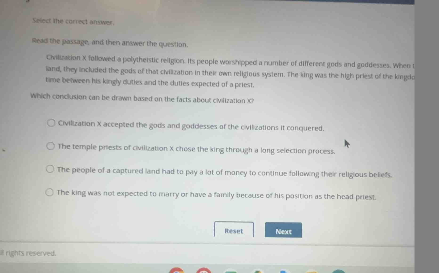 select the correct answer. read the passage, and then answer the questi…
