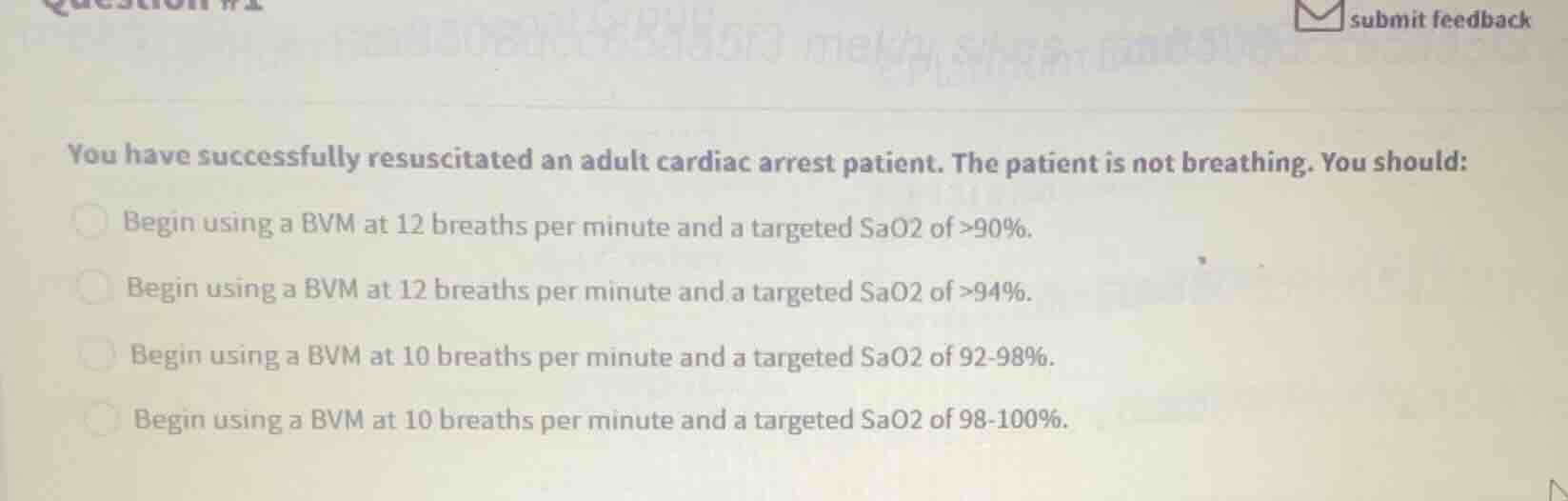 you have successfully resuscitated an adult cardiac arrest patient. the…