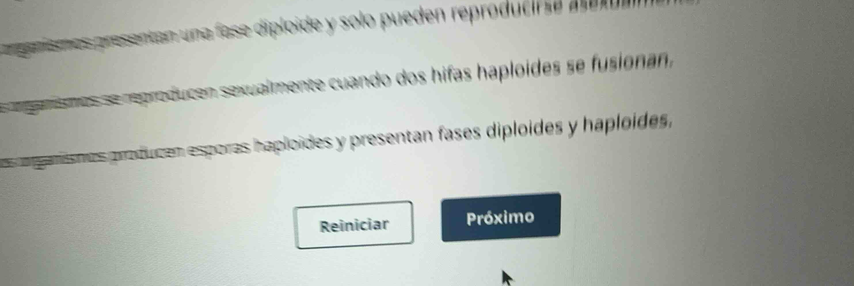 organismos presentan una fase diploide y solo pueden reproducirse asexu…