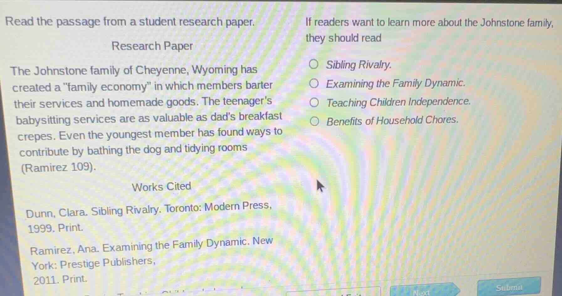 read the passage from a student research paper. research paper the john…