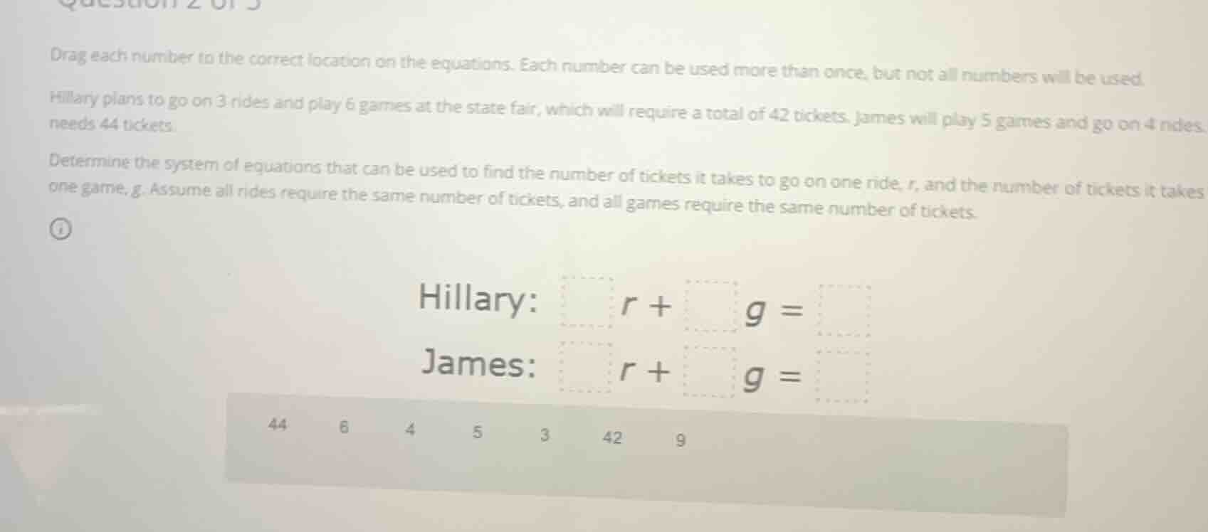 drag each number to the correct location on the equations. each number …