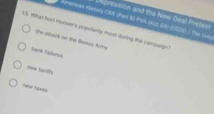 13. what hurt hoovers popularity most during the campaign? the attack o…