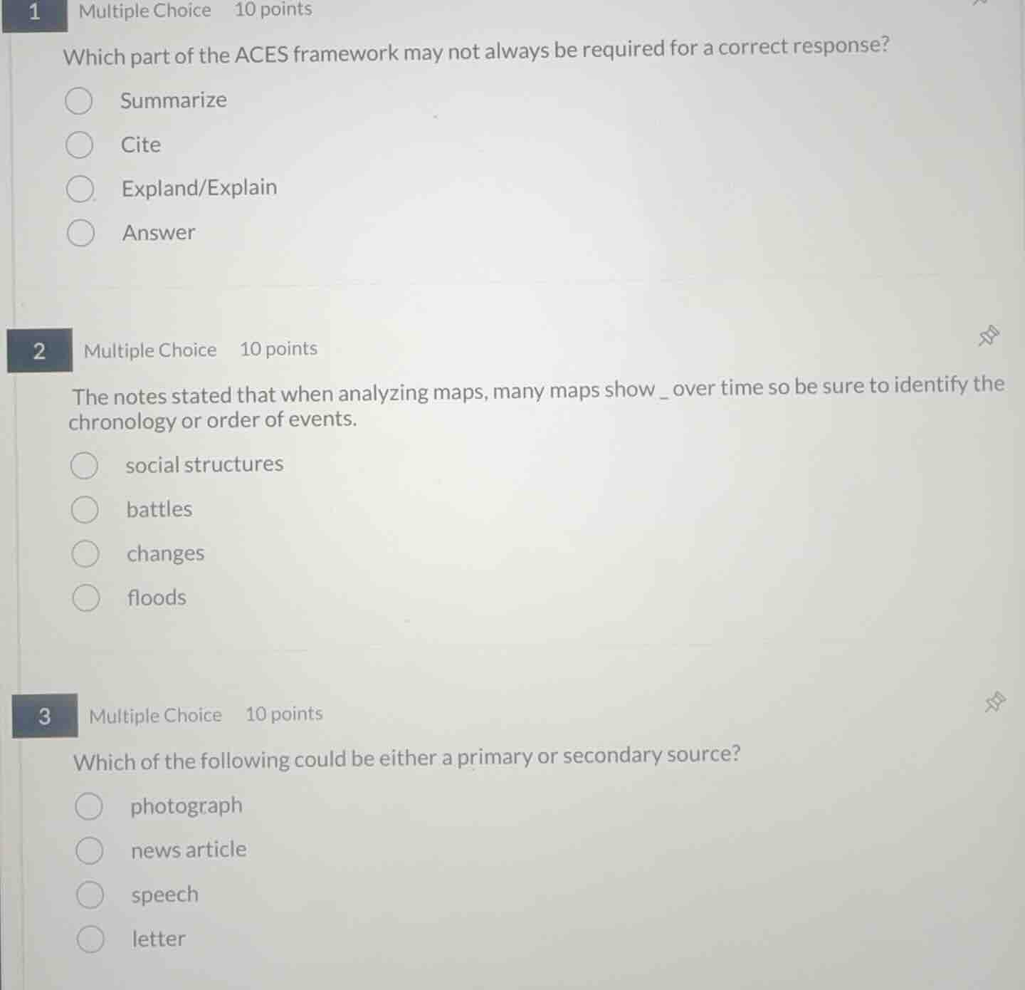 1 multiple choice 10 points which part of the aces framework may not al…