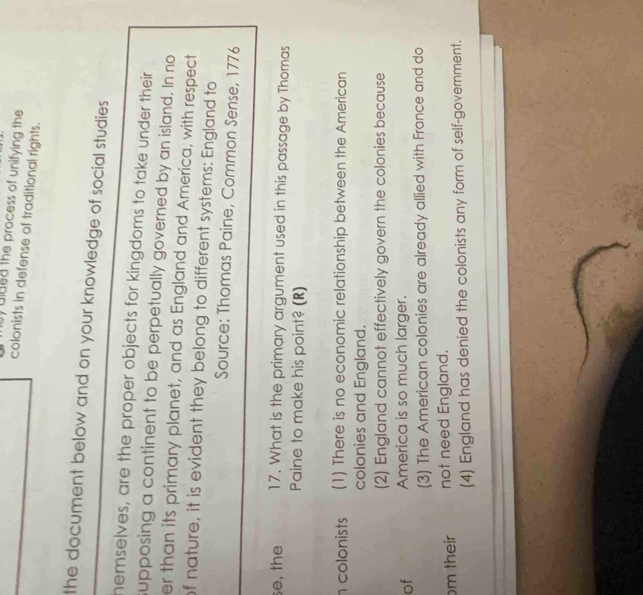 ...the document below and on your knowledge of social studies ...themse…