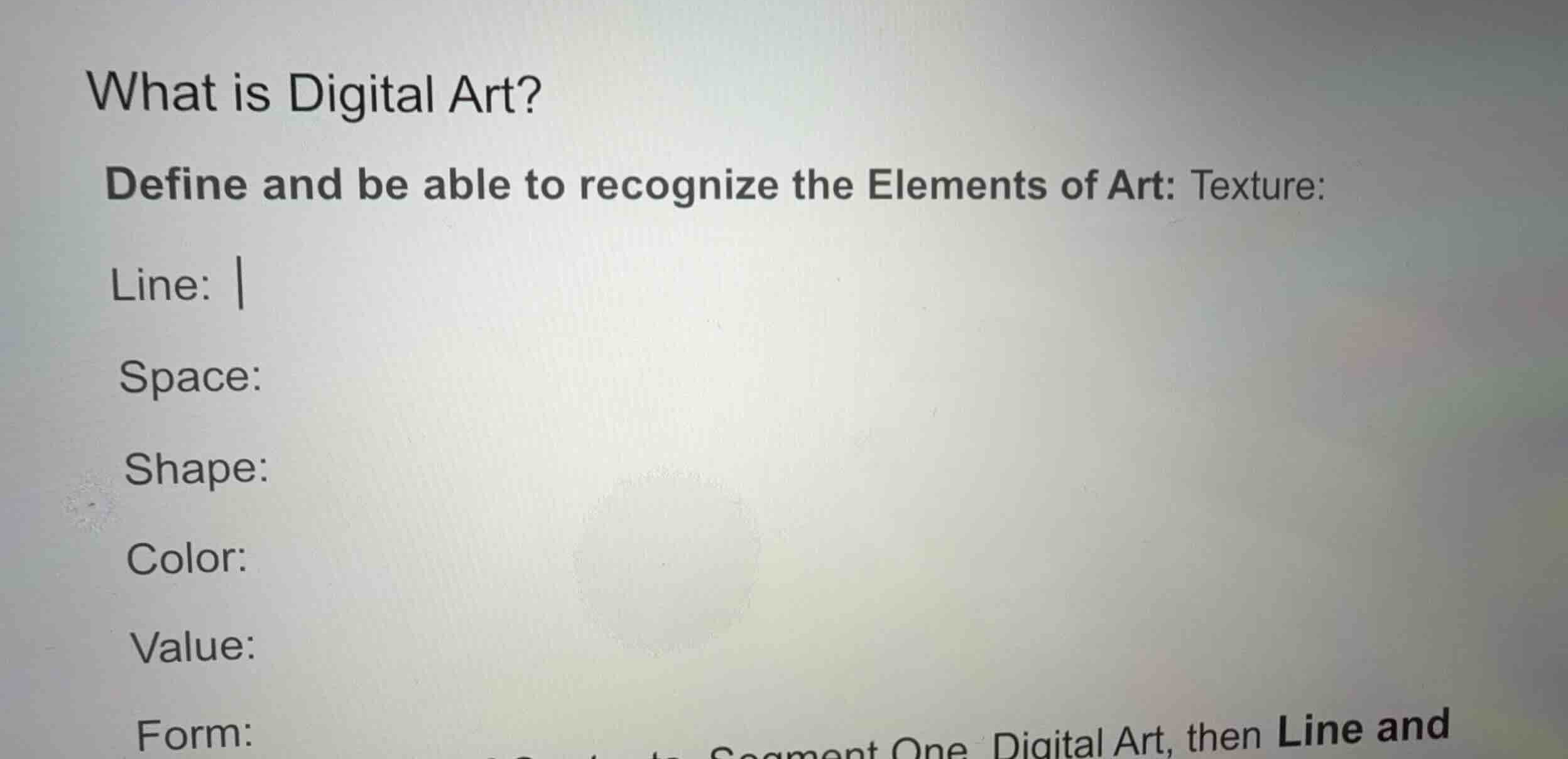 what is digital art? define and be able to recognize the elements of ar…