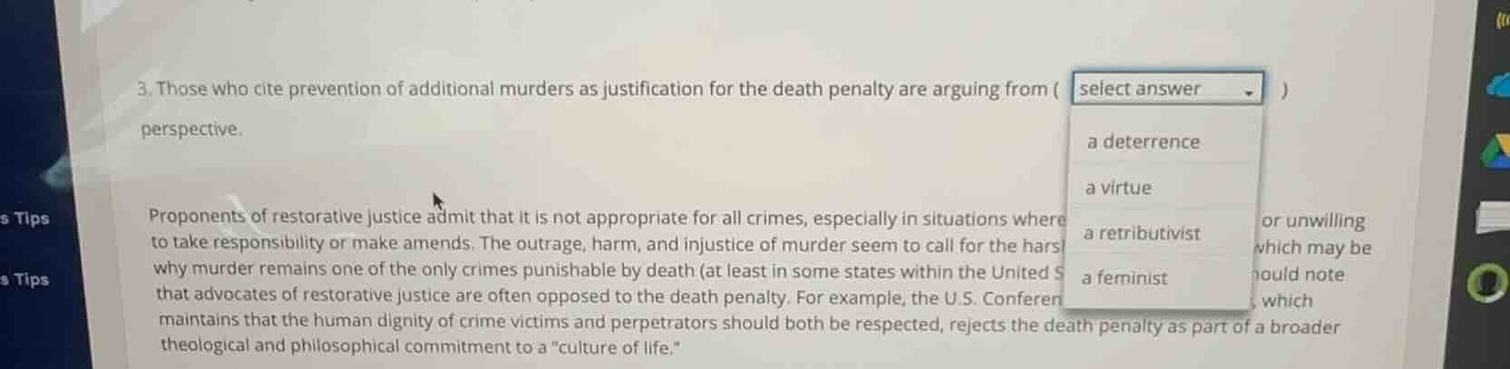 3. those who cite prevention of additional murders as justification for…