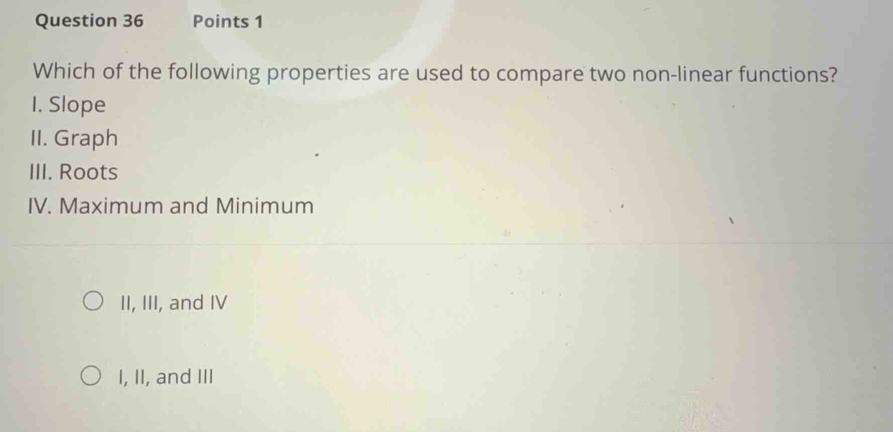 which of the following properties are used to compare two non-linear fu…