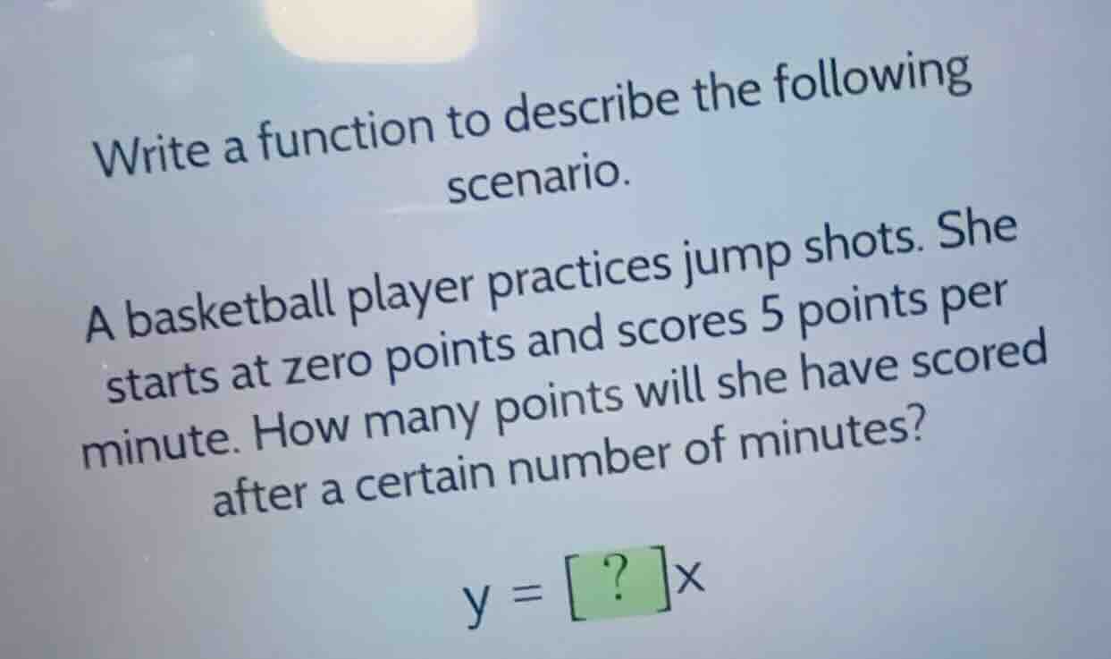 write a function to describe the following scenario. a basketball playe…