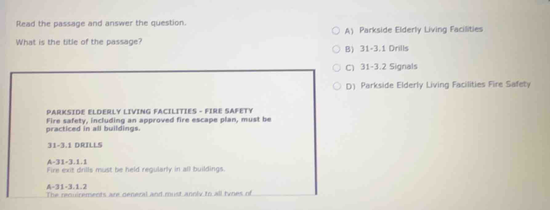 read the passage and answer the question. what is the title of the pass…