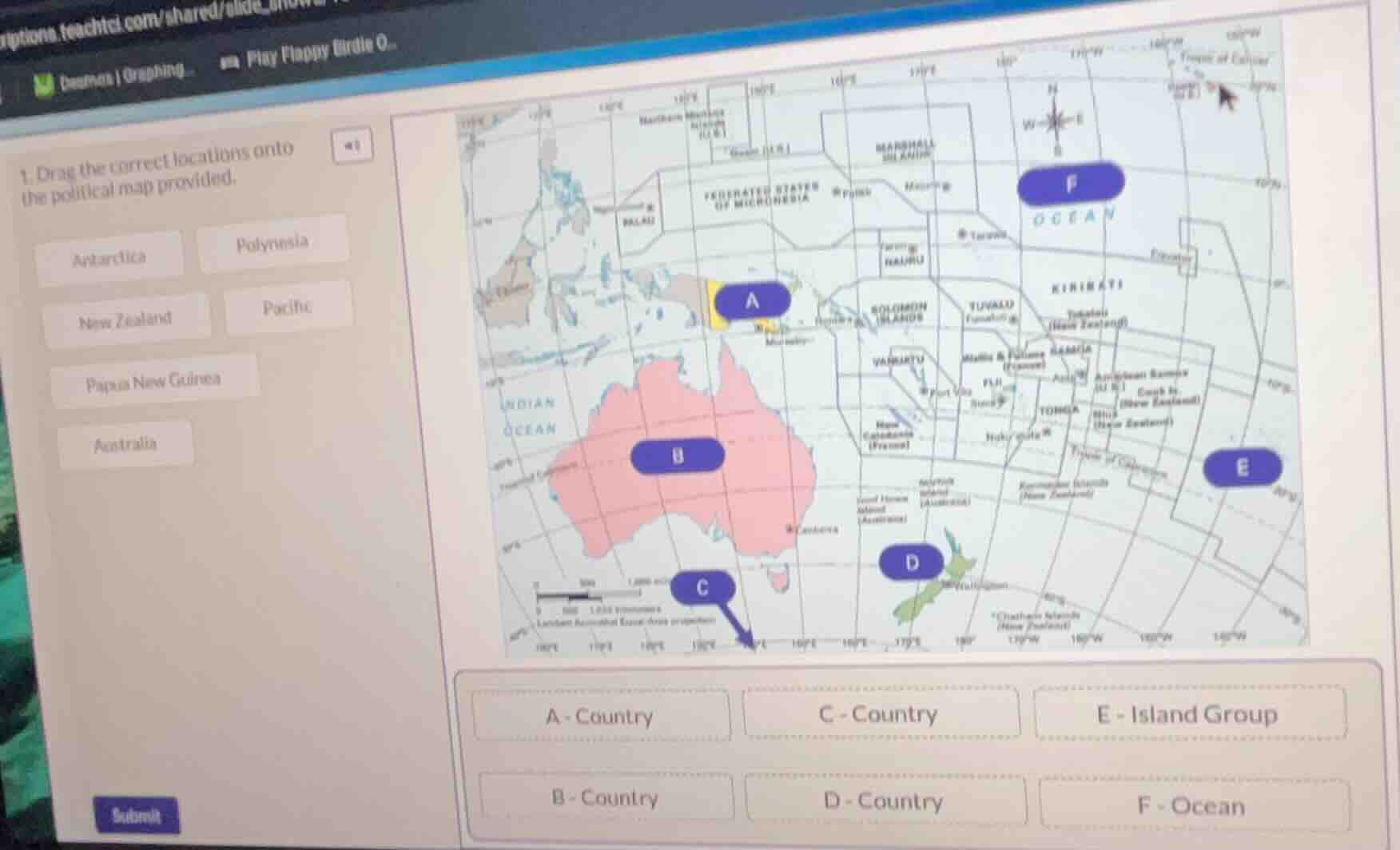 1. drag the correct locations onto the political map provided. antarcti…