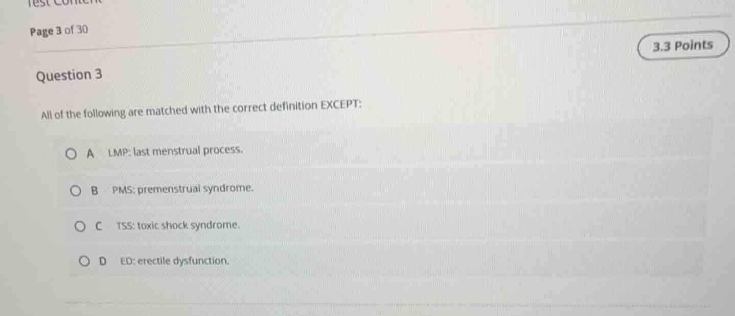 question 3 all of the following are matched with the correct definition…