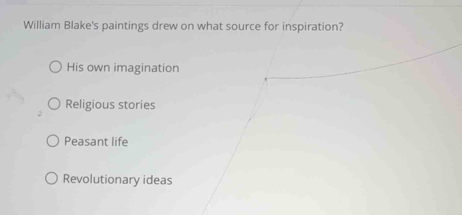 william blakes paintings drew on what source for inspiration? his own i…
