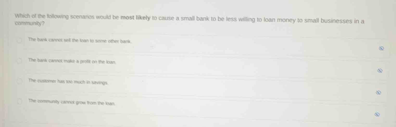 which of the following scenarios would be most likely to cause a small …