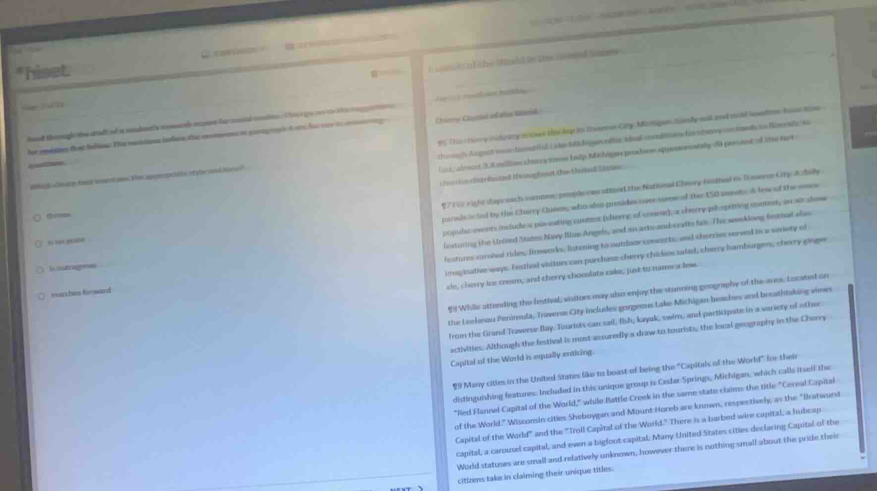 read through the draft of a students research report for social studies…