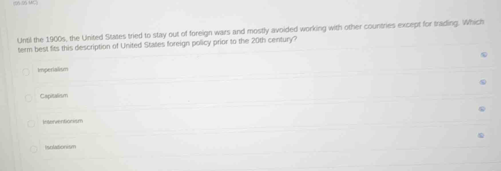 until the 1900s, the united states tried to stay out of foreign wars an…