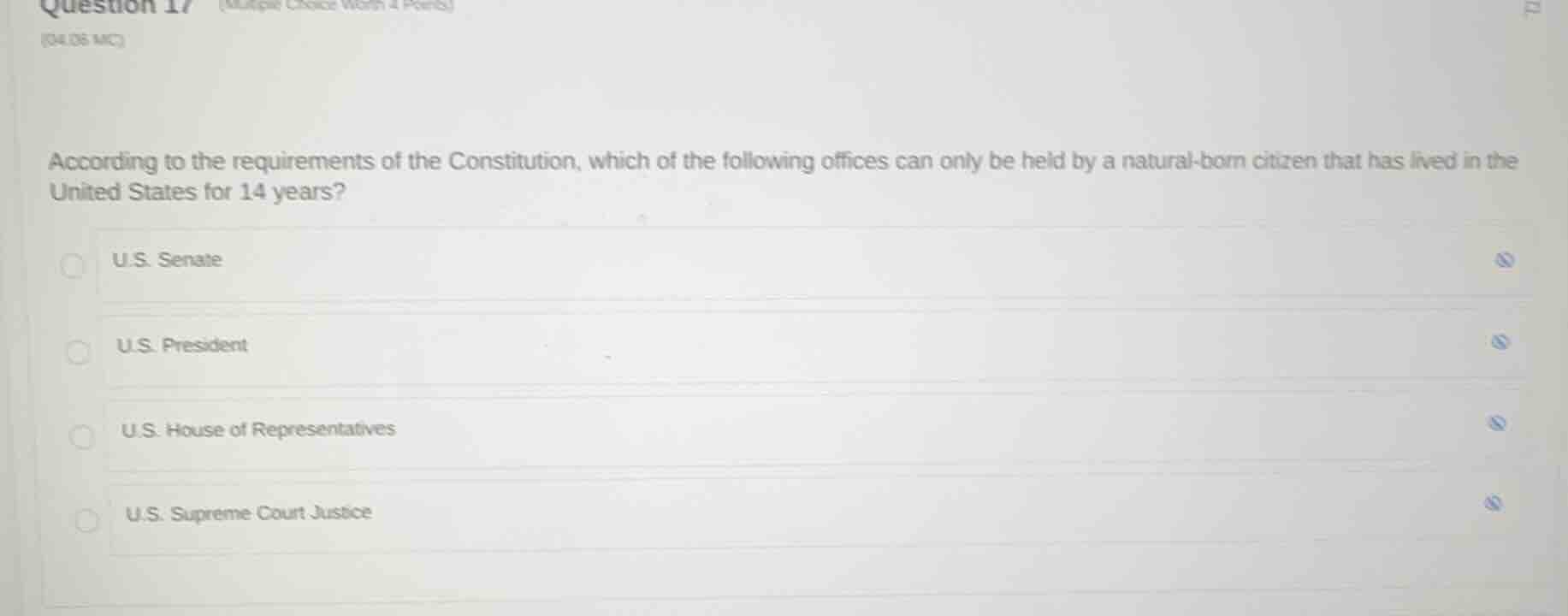 according to the requirements of the constitution, which of the followi…