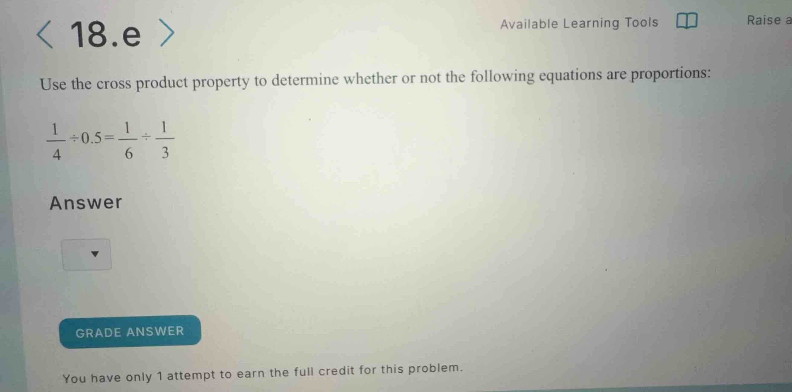 use the cross product property to determine whether or not the followin…