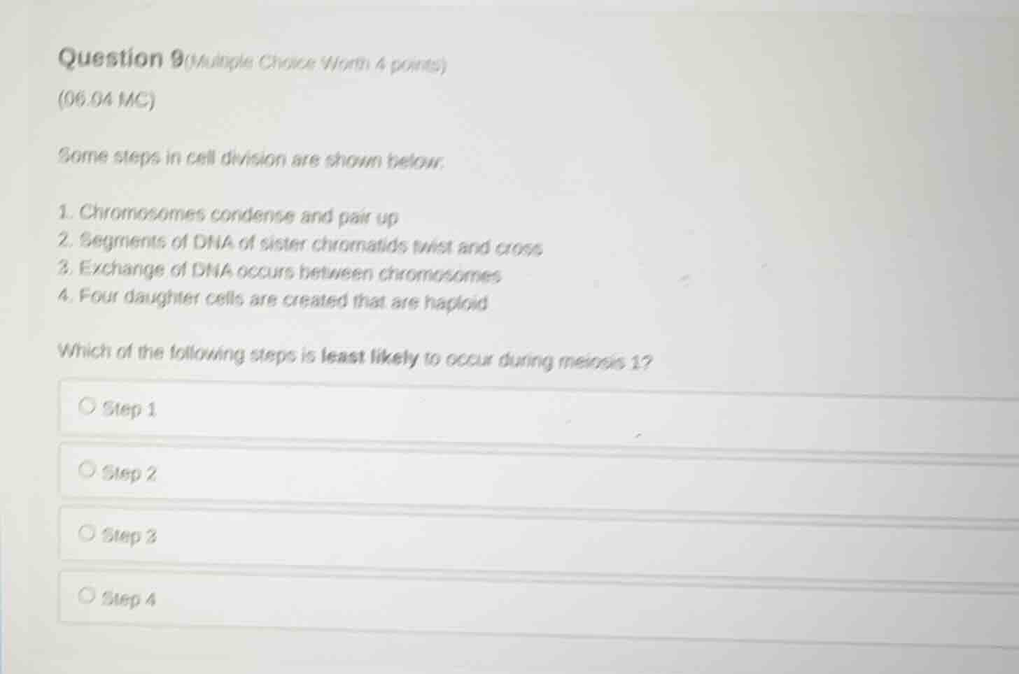 question 9 (multiple choice worth 4 points) (06.04 mc) some steps in ce…