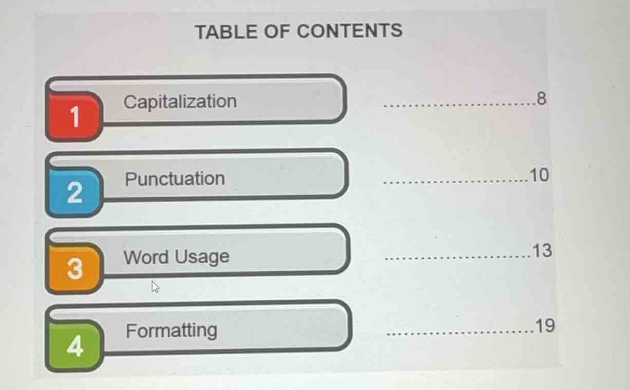 table of contents 1 capitalization ....................................…